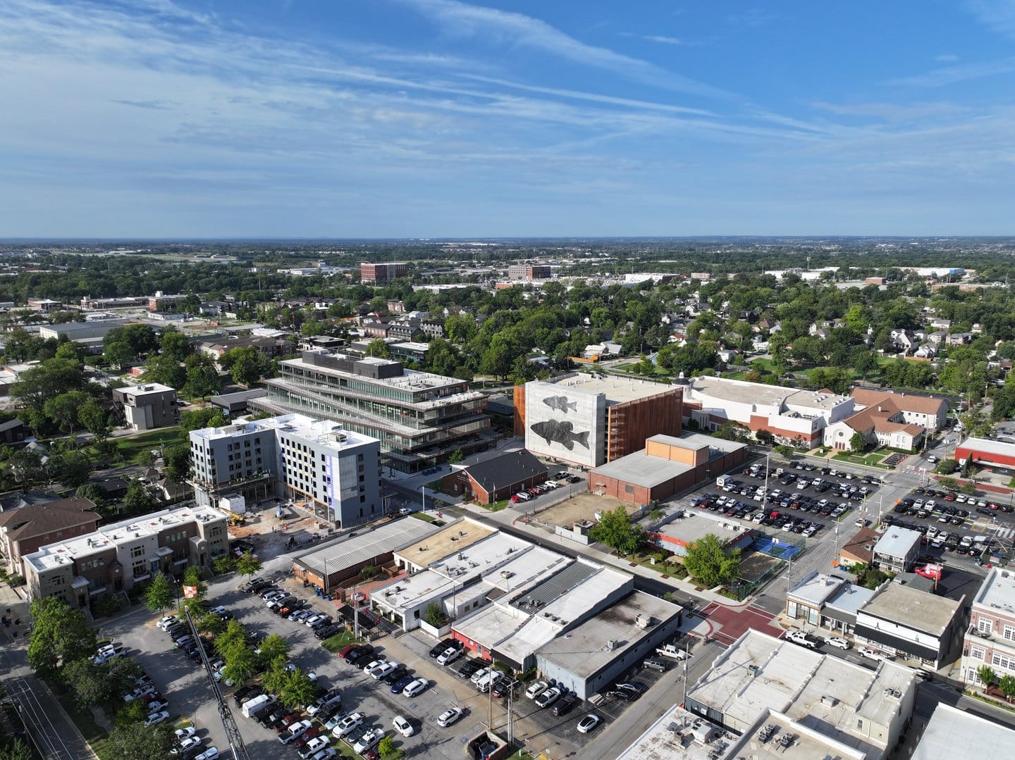 Bentonville, Arkansas city overview — photo courtesy of the Bentonville Area Chamber of Commerce
